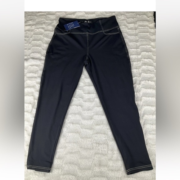 Vooveeya Pants - Vooveeya Women’s Black/White 3XL Activewear Stretch Yoga Running Cycling Pants